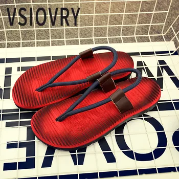 

VSIOVRY Summer Men Beach Shoes 2018 Soft Comfortable Lightweight Flat Beach Sandals For Men Outdoor Sandalias