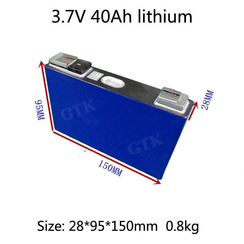 GTK 3 7 v 40AH Литиум батарея 3C 120A разряд для DIY 12V 24V 400A гольф тележка трайк дом держать