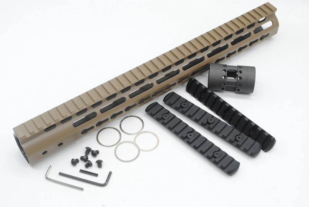 TriRock 15 дюймов Длина ключа мод Handguard бесплатно Поплавковый рельс Монтажная система