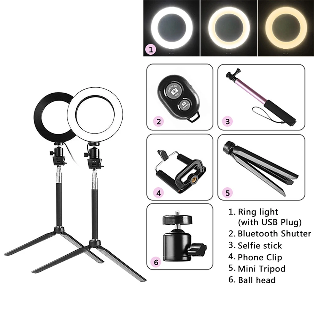 Spash 8 cal Mini lampa pierścieniowa LED przenośny lampa wideo na Youtube sesja zdjęciowa 64 LED SMD lampa pierścieniowa 3200K/5500K CRI90 Spash 8 cal Mini lampa pierścieniowa LED przenośny lampa wideo na Youtube sesja zdjęciowa 64 LED SMD lampa pierścieniowa 3200K/5500K CRI90