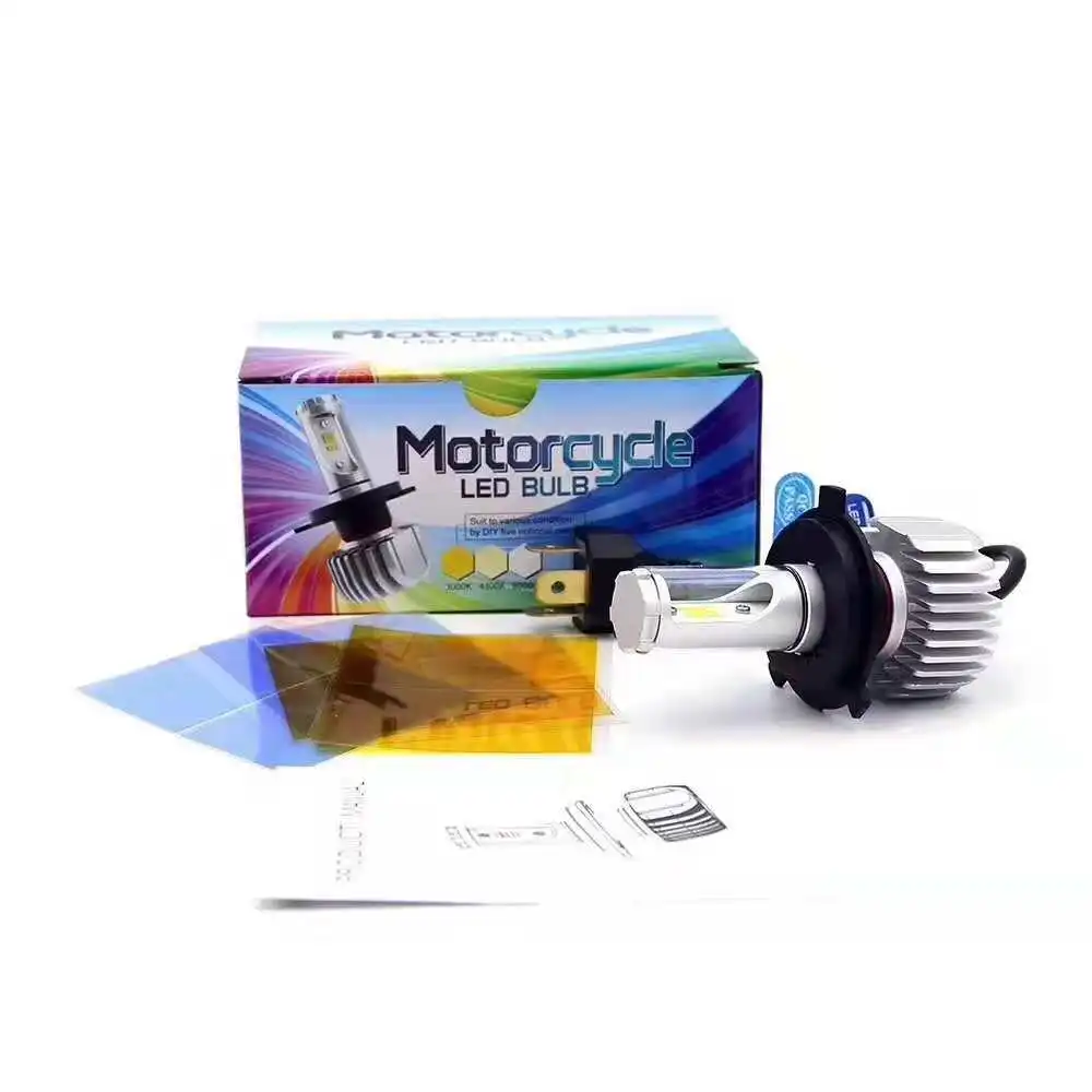

5 Color DIY H4 Led Motorcycle Light 3S Auto Motorcycle Headlight Bulbs 25W 12V Fog Light Far and Near H/L Light Bulb
