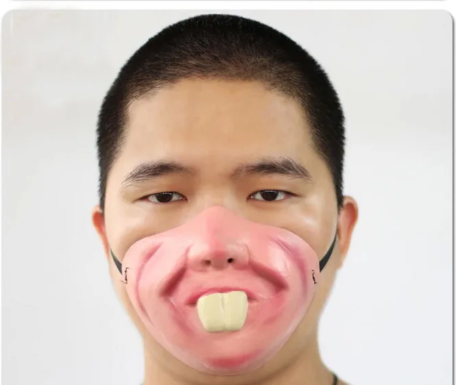 Halloween Party Horror Prop Funny Face Party Mask Masquerade Lower Half
