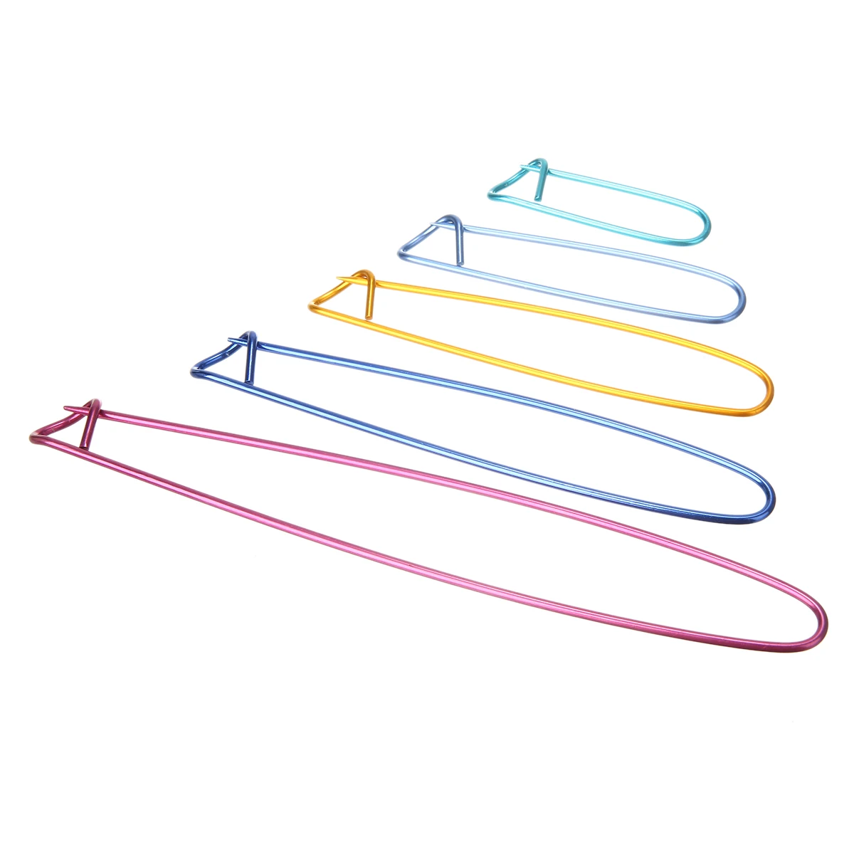 10pcs 5 Sizes Aluminum Stitch Holders Crochet Knitting Needles Widget Hook for Making Sweater Scarf 65/90/120/150/200mm