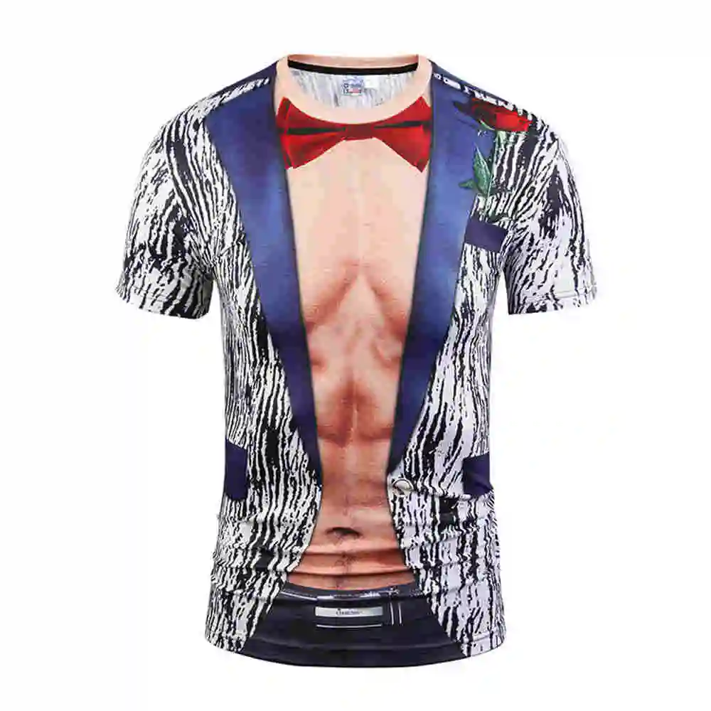 Buy Novelty Muscle Man T shirt Funny 3D Muscle Cosplay T Shirts Hip Hop Casual