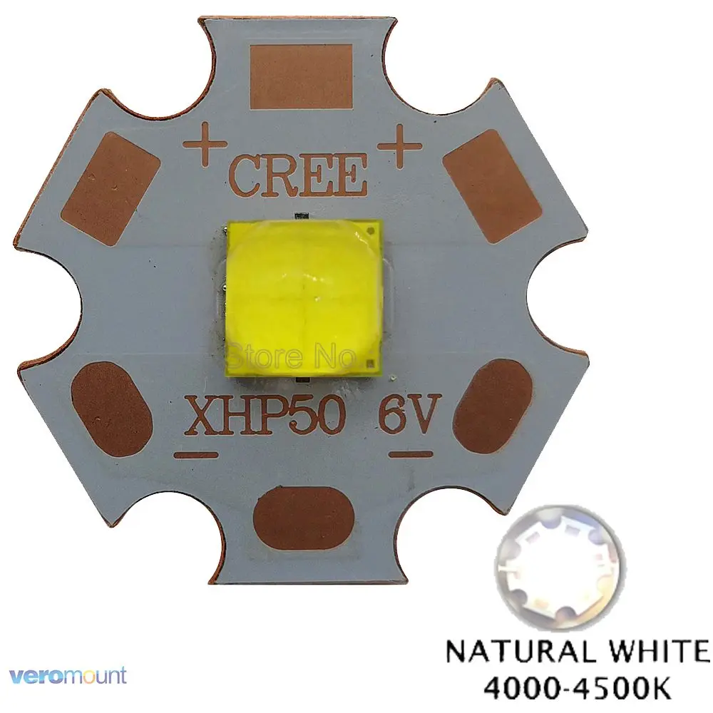 Cree XHP50.2 Gen2 6 в холодный белый нейтральный белый теплый белый высокой мощности Светодиодный излучатель+ 22 мм 1 режим или 3 режима или 5 режимов драйвер - Испускаемый цвет: Neutral White