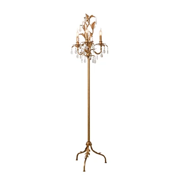 

Nordic Vintage LED Crystal Floor Lamps Iron Retro Living Room Study Standing Lamps Lighting Interior Deco Floor Lights Fixtures