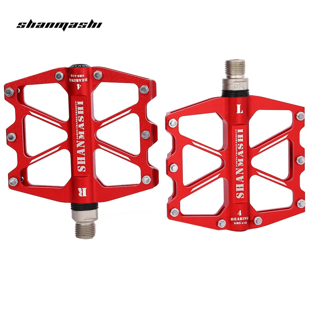 

SHANMASHI SMS - 418 Paired 4 Bearings Road Mountain Bicycle Pedal Professional Mountain Bike Ultralight Non-slip Pedals