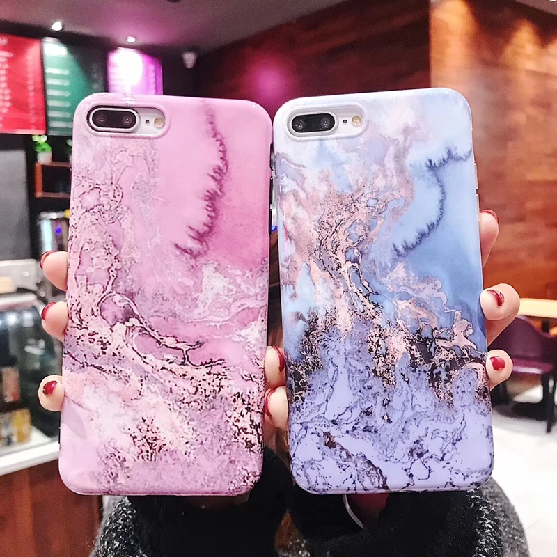 

BONVAN For iPhone X XR XS Max Case soft New marble Protection Back Funda For iPhone 6 6s 7 8 Plus Phone Cover Coque