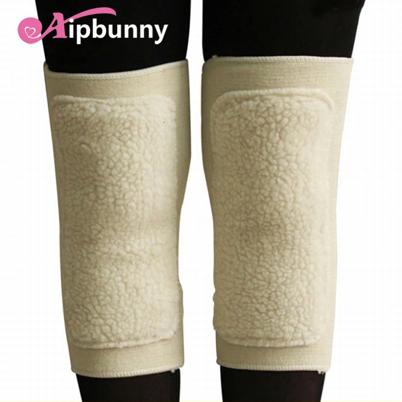 

1 Pair Autum Winter Warmer Knee Pads Support Cashmere Fitness Cycling Tendonitis Arthritis Knee Protector Braces Sport Kneepad
