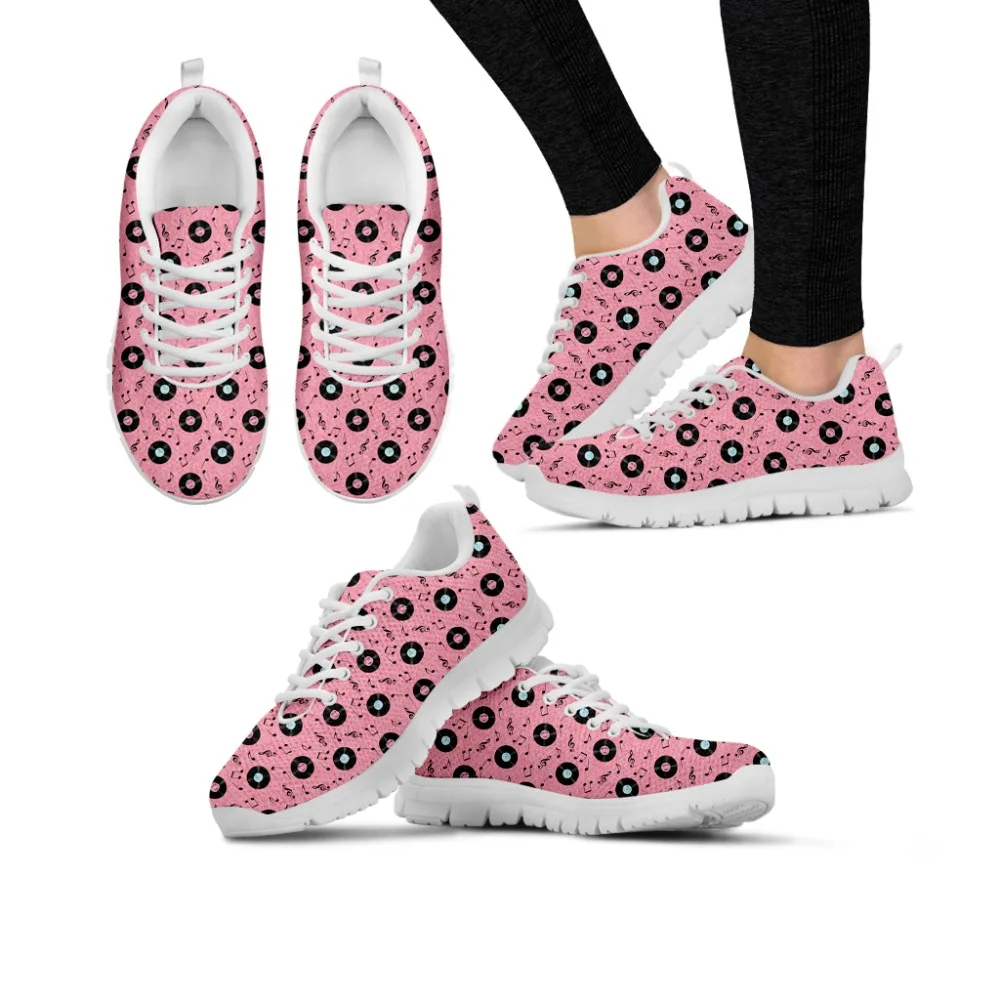 

INSTANTARTS Music Notes Flats Shoes Women Casual Air Mesh Shoes 3D Piano Keyboard Print Comfortable Ladies Light Weight Sneakers