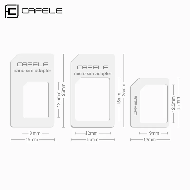 CAFELE 4 in 1 SIM Card Accessories Suit micro SIM Card Tray holder support for iPhone 7 6s 5s Samsung huawei xiaomi Adapter kit