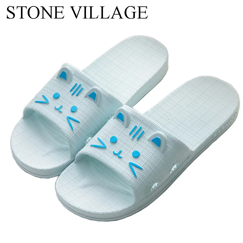 

STONE VILLAGE Animal Prints New PVC Home Slippers Indoor Couple Bathroom Slippers Men Bath Non-Slip Women Slippers Shoes