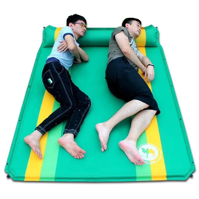 

Outdoor Camping Mat Moisture Pad Inflatable Mattress Self Inflating Cushion2 Persons PVC Automatic Inflatable Mattress