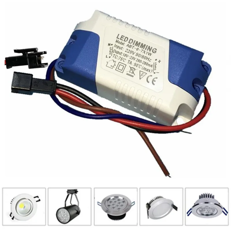 

3-15W Dimmable Safe Plastic Shell LED Driver AC110V 220V DC9-53V Light Transformer 240-300mA Power Supply Adapter for Led Lamps