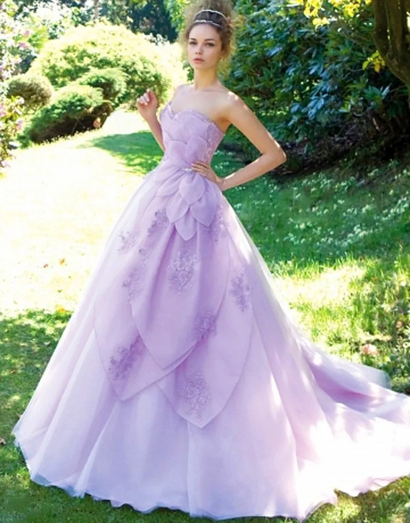 lavender purple wedding dresses
