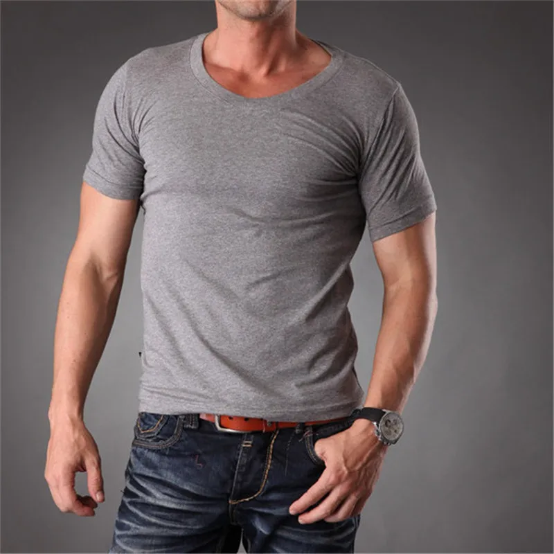 Mens body muscle fit dry blank t shirts 