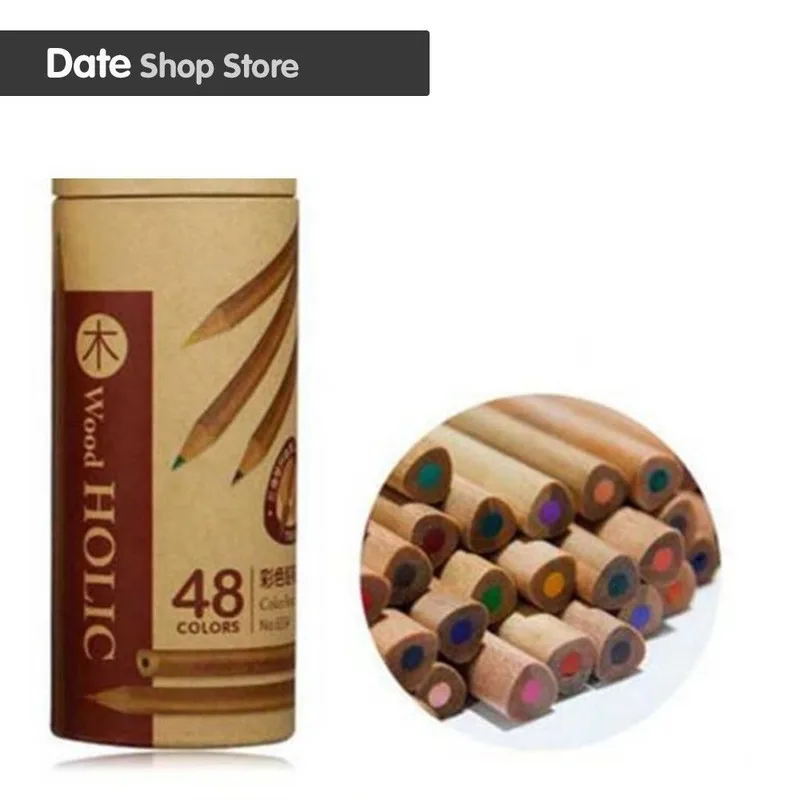 

Triangle 36/48 color stick pencil color set drawing tools art painting candle girl pastel color pencil colored pencils