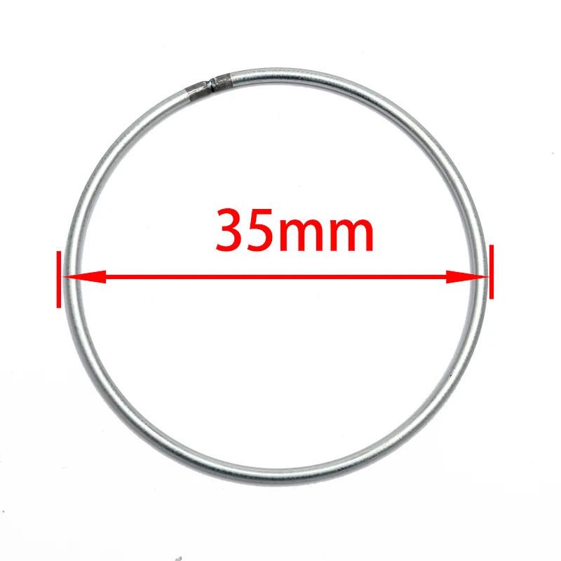 10 шт 35-400 мм Ловец снов Reve круглые кольца фурнитура Висячие круглые металлические кольца Pour Attrape Reve Net ювелирные изделия брелок DIY - Цвет: 35mm