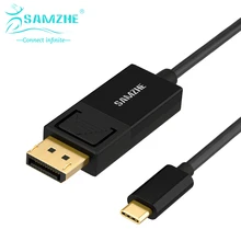 SAMZHE USB 3.1 USB C to DP/Displyport Cable Type C to DP Converter 4K 60Hz UHD External Video Graphics Extend Cable/Adapter 1.2m
