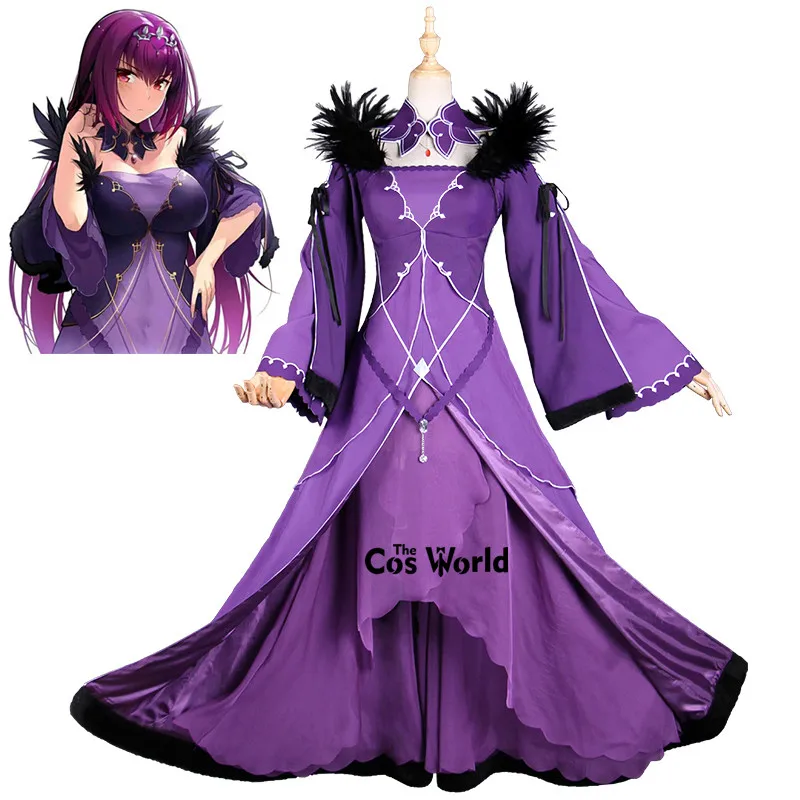 FGO Fate Grand Order Caster Scathach полное платье униформа наряд Аниме косплей костюмы|Игровые