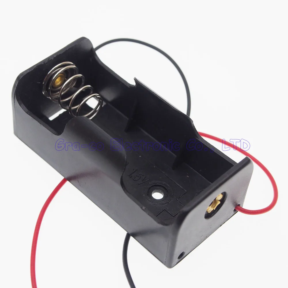 

5pcs 1 Pack C Size Battery Case Holder 1.5V Battery Storage Box with wire Size C