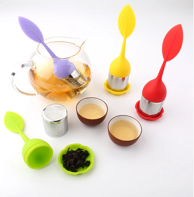 4pcs/lot New Tea strainers Silicone Infuser Loose Leaf Strainer Herbal Spice Filter Diffuser tool | Дом и сад
