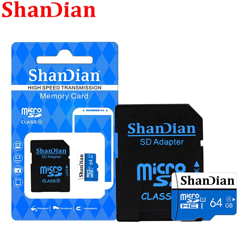 

SHANDIAN Micro SD Card class 10 Memory Card SDHC-SDXC 16GB 32GB 64GB 8GB 128GB TF card