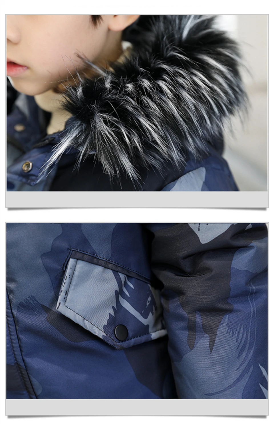 Детские зимние пальто зимняя куртка для маленьких мальчиков Детские Пуховые парки От 5 до 15 лет Детские пальто с капюшоном Детский пуховик Верхняя одежда с меховым воротником