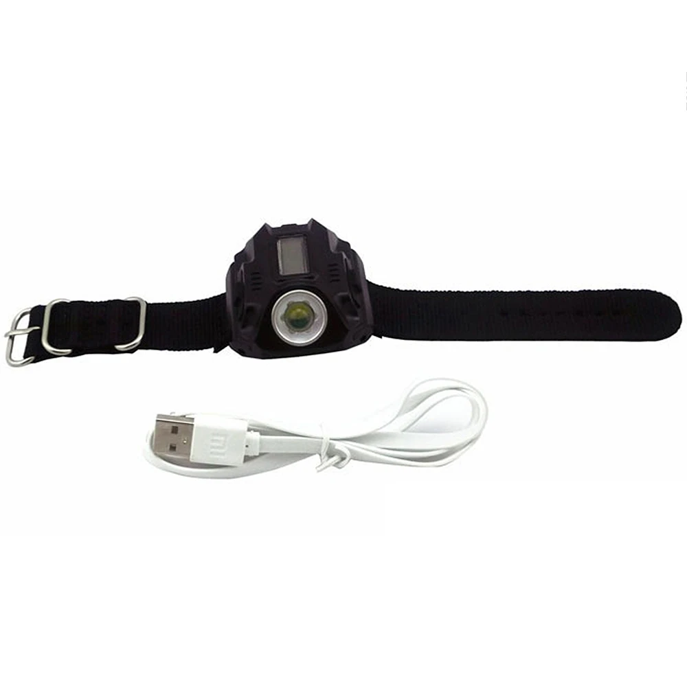 

Portable Wrist Light LED Wrist Watch Flashlight Torch Light USB Charging Wrist Model Tactical Rechargeable Flashlight