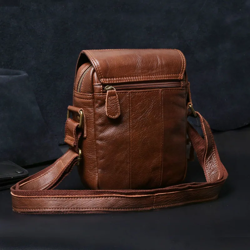 AETOO New shoulder bag leather men bag casual leather men's bag small Messenger bag backpack