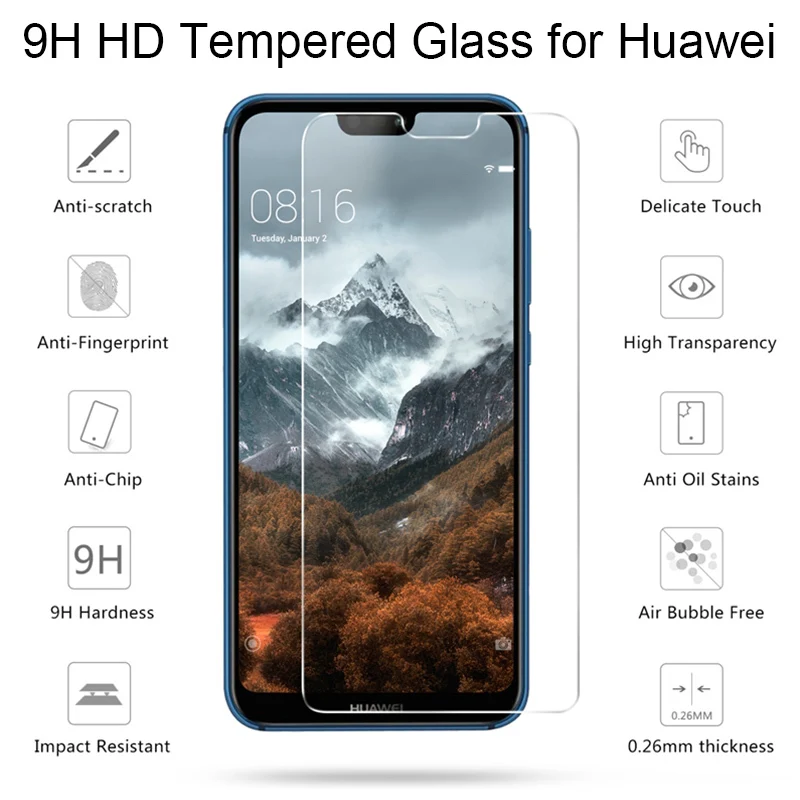 9H закаленное стекло для huawei P8 Lite P10 pro 2.5D Защита экрана для huawei P9 Lite P20Pro стекло для huawei P20 Lite
