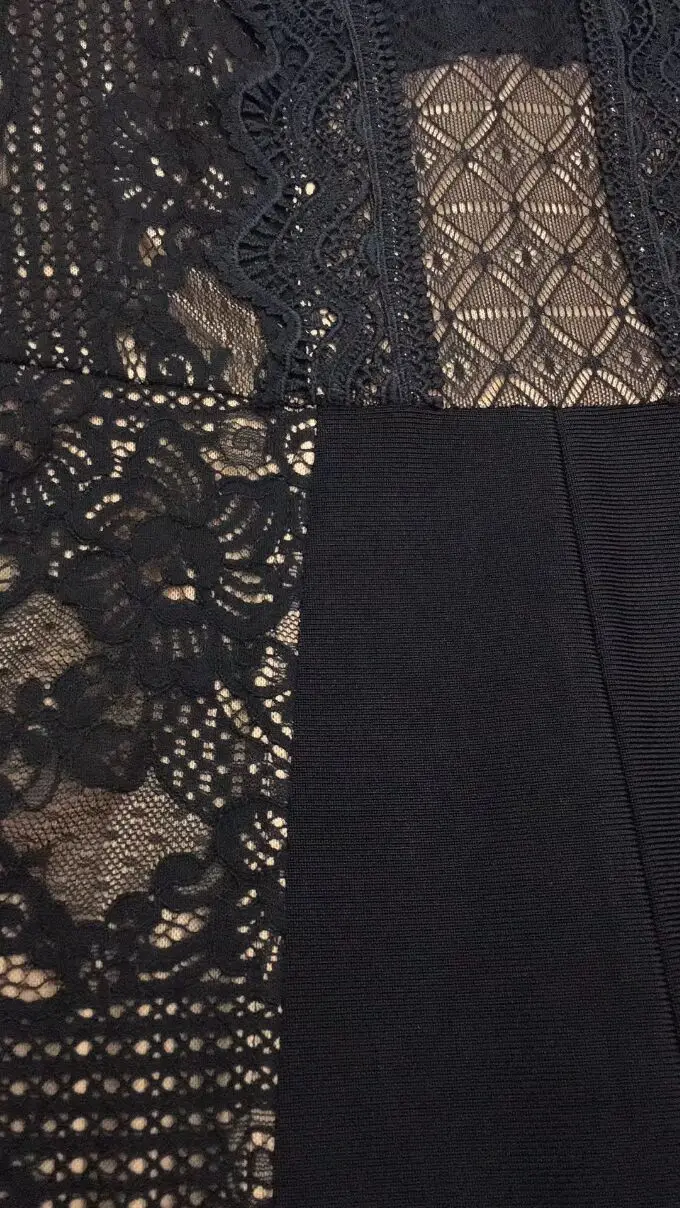Новая мода черная водолазка кружево без рукавов женский летний сексуальный бандаж комбинезон вязаный полноразмерные комбинезон