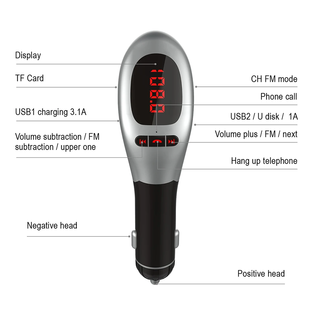 G96 Dual USB телефона Автомобильное Зарядное устройство автомобиля Беспроводной Bluetooth Музыка Аудио MP3 плеер FM передатчик модулятор Handsfree вызова Поддержка TF