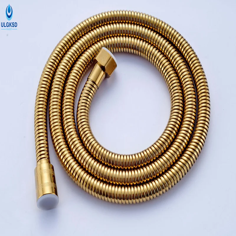 Ulgksd Wholesale and Retail Golden Stainless steel shower hose pipe