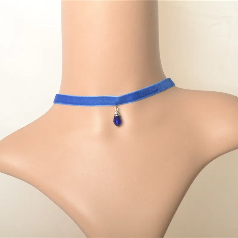 

New Blue Velvet Choker Five Colors