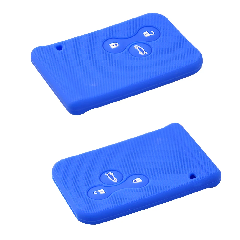 OkeyTech, силиконовая резина, 3 кнопки, чехол для автомобильных ключей, защитная кожа, смарт-карта для Renault Clio Logan Megane 2 3 Koleos Scenic