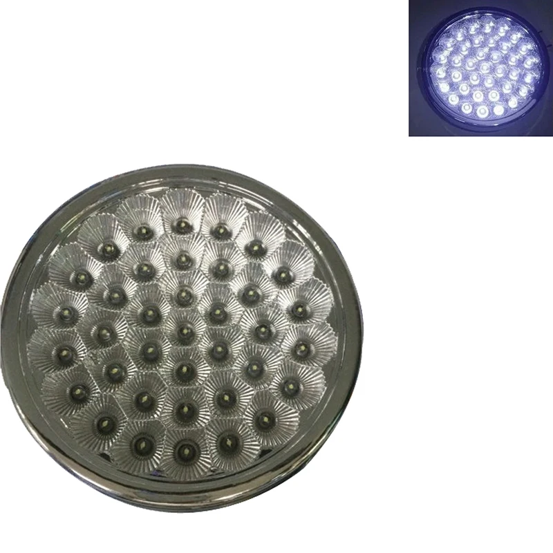 

37LED Round White Reading Lamp Car Interior Dome Light for 12V Auto Van Vehicle Truck