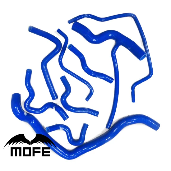

MOFE Customized / Original Logo 9PCS Silicone Radiator Hose Kit For Saab 9-3 2.0T 2003-2009 Blue