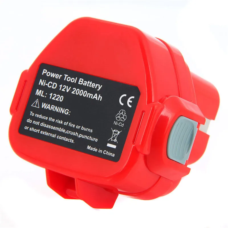 

1 pc Rechargeable Battery for Makita 12V PA12 2000mAh Ni-CD Replacement Power Tool Battery for Makita 1220 1222 1233S 12 T2