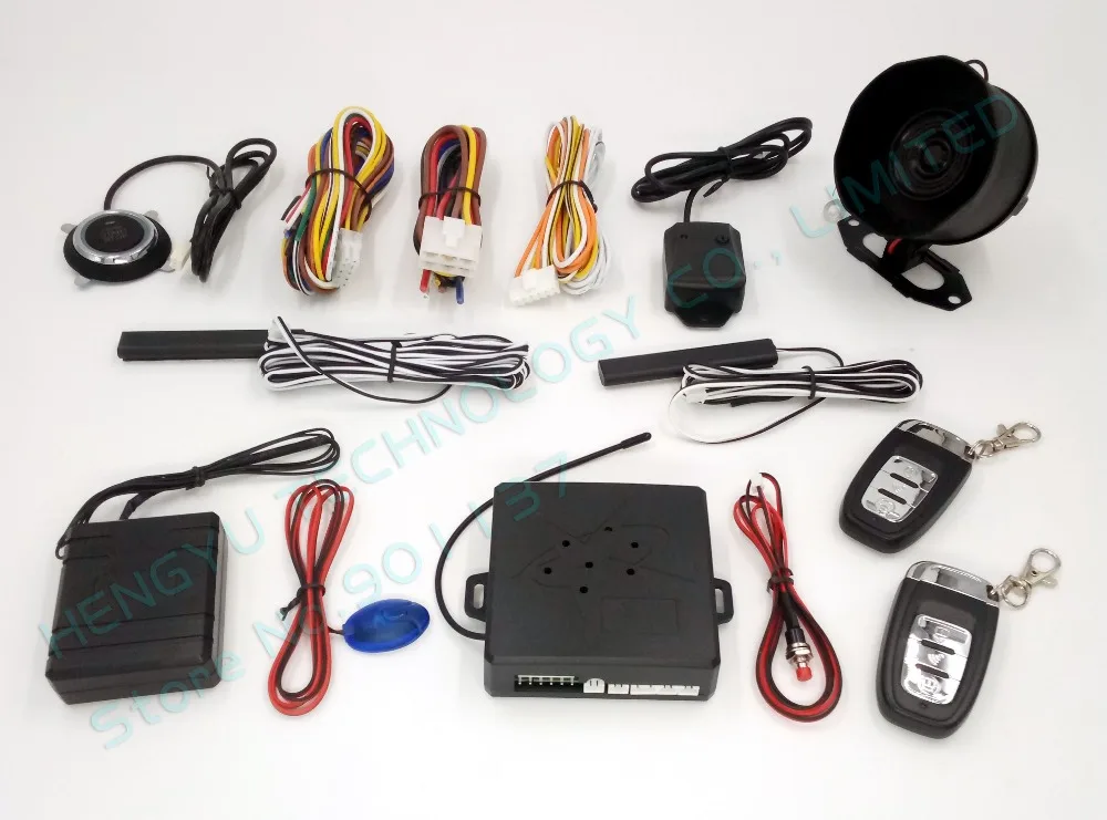 

car push button start stop button/remote start/PKE car alarm HY-907 RM2A ignition engine start /keyless entry chip avoidance