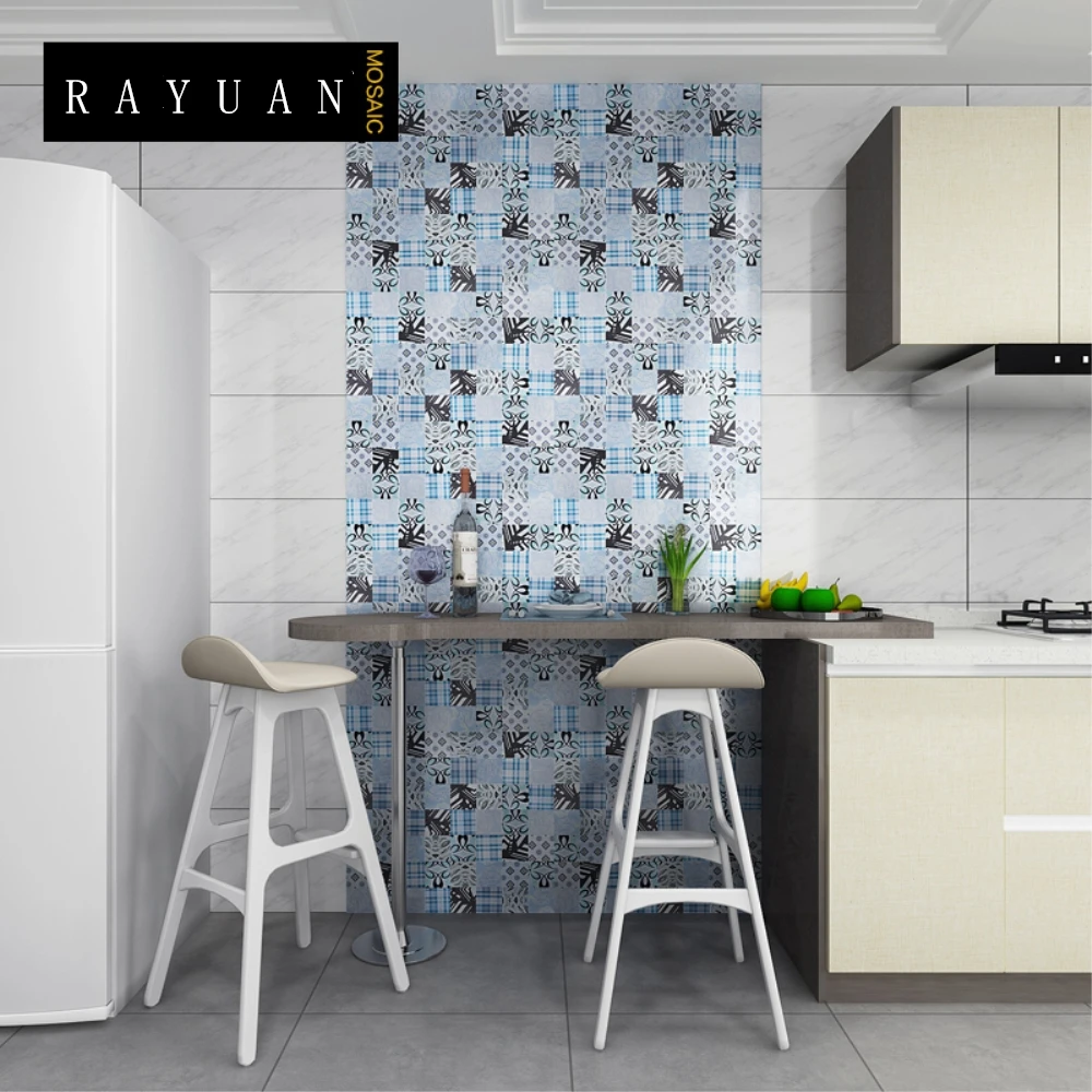 RAYUAN 4PCS Mosaic Wall Sticker Aluminum Composite Wall Panel Kitchen