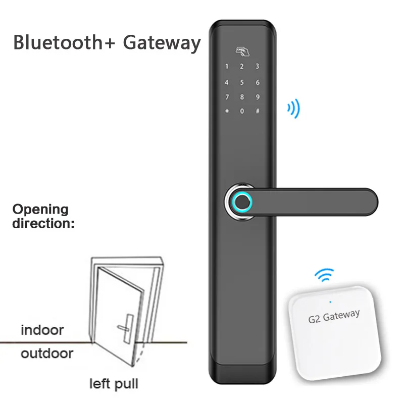 Биометрический смарт-замок с отпечатком пальца, Bluetooth, Wifi, шлюз, приложение, дверной замок, код доступа, RFID замки, интеллектуальные замки для дома, 2019NEW - Цвет: bluetooth gateway