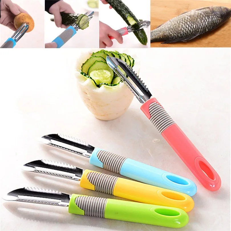 Fruit Slices Potatoes Apple Fish Scales Peeling Nife Multifunctional Peeler Vegetable Tools 2019 New Product #4A03 (5)
