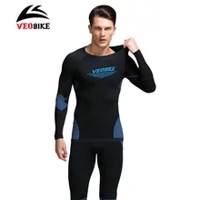 VEOBIKE мужское термобелье для велосипеда, комплект зимнего теплого длинного женского Спортивное компрессионное белье, топ и штаны для велоспорта, базовые слои