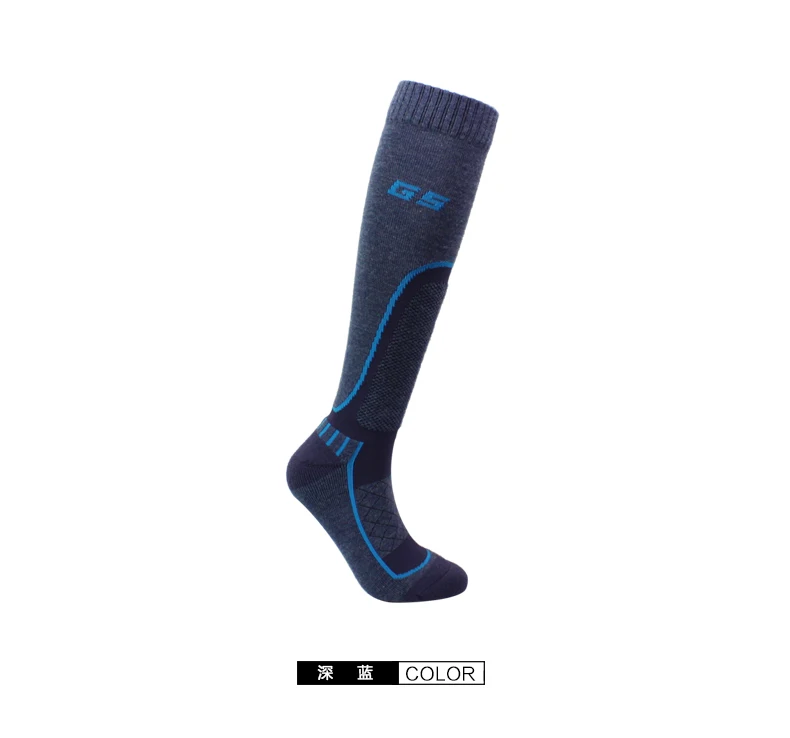 Зимние для мужчин термальность Спорт Лыжный носки для девочек толстые теплые гольфы chaussette de лыжный Мужские велосипедные носки