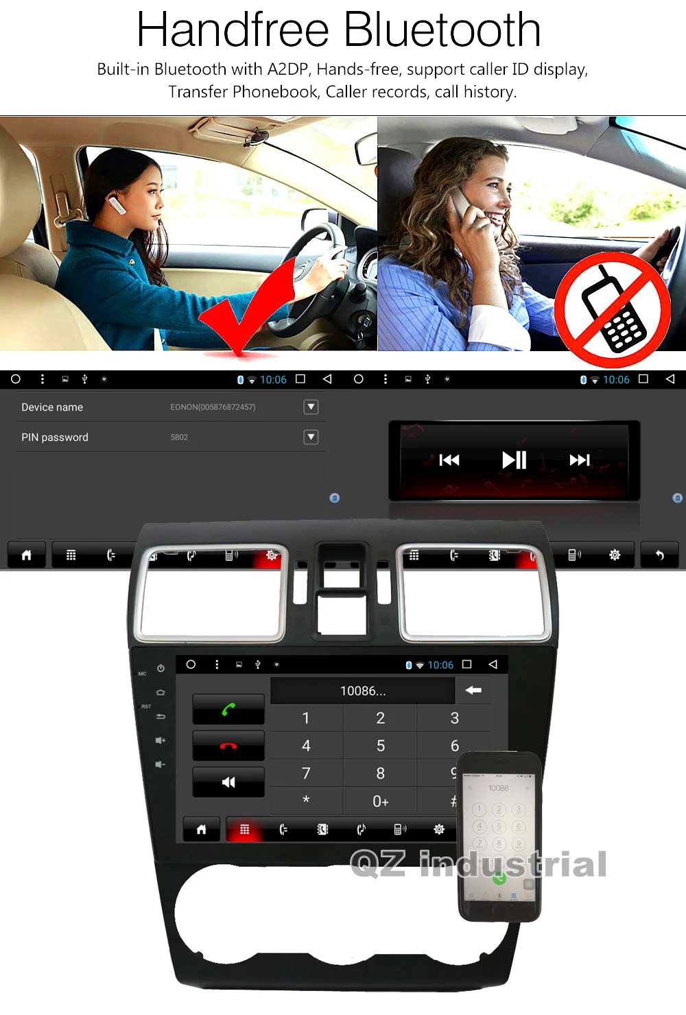 Clearance QZ industrial HD 9inch Android T3 8.1 for Forester XV 2017 Car DVD Player With Canbus 3G 4G GPS WIFI Navi Radio Stereo RDS Map 9