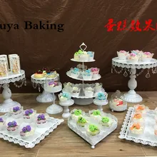 12 шт./партия Свадебная белая железная подставка под пирожные-праздничный торт-свадьба; для торта-Свадебные украшения-подставки для кексов-вечерние украшения