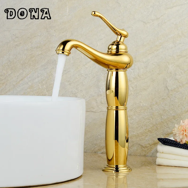 Free shipping Contemporary Gold faucets Bathroom
