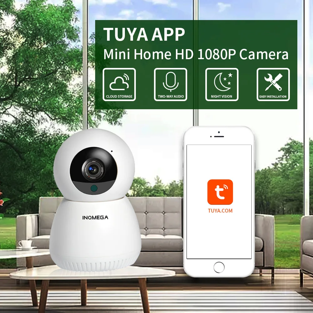 INQMEGA 1080P 720P IP камера WiFi Беспроводная мини умная домашняя камера видеонаблюдения Двусторонняя аудио ночного видения Детский Монитор приложение TUYA