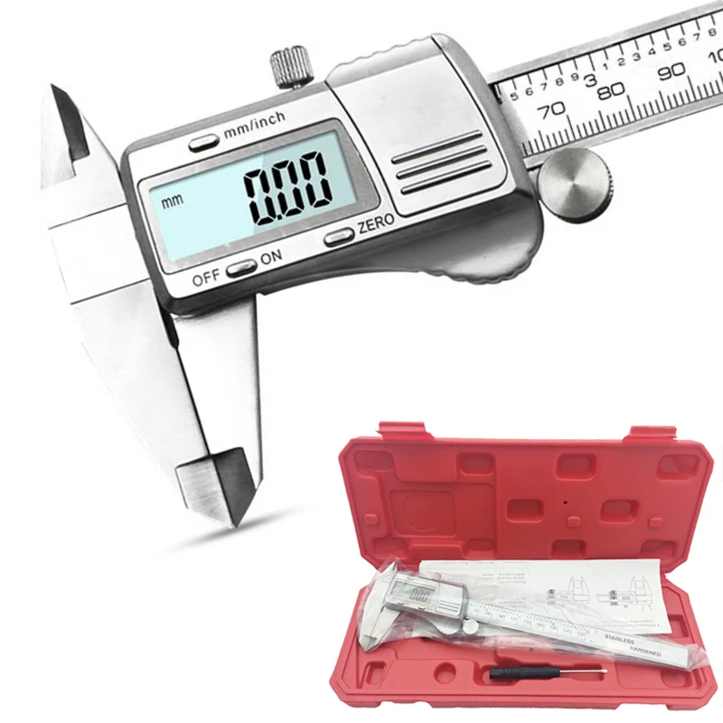 

Stainless Steel High Precision Digital Caliper 0-150mm/200mm Steel Inch Electronic LCD Vernier Caliper Measuring & Gauging Too